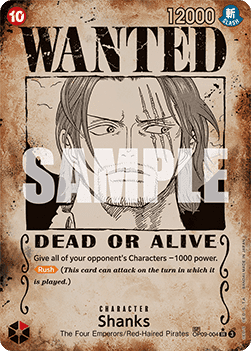 (004) One Piece TCG OP09: Emperors in the New World Single: Shanks (OP09-004) (V.3)  Special Rare