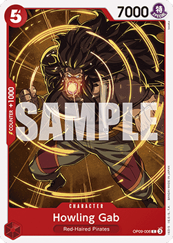 (006) One Piece TCG OP09: Emperors in the New World Single: Howling Gab (OP09-006)  Common