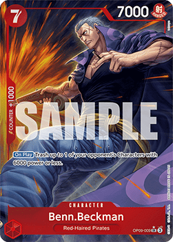 (009) One Piece TCG OP09: Emperors in the New World Single: Benn.Beckman (OP09-009) (V.2)  Alternate Art