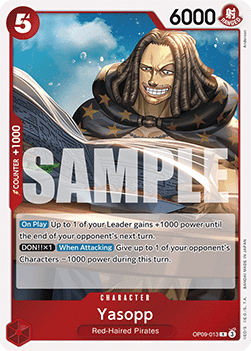 (013) One Piece TCG OP09: Emperors in the New World Single: Yasopp (OP09-013)  Rare