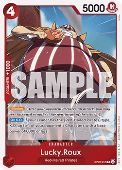 (015) One Piece TCG OP09: Emperors in the New World Single: Lucky.Roux (OP09-015)  Rare