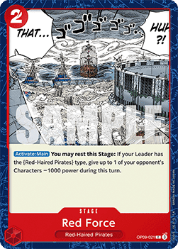 (021) One Piece TCG OP09: Emperors in the New World Single: Red Force (OP09-021)  Common