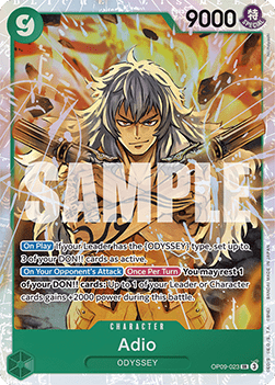 (023) One Piece TCG OP09: Emperors in the New World Single: Adio (OP09-023) (V.1)  Super Rare