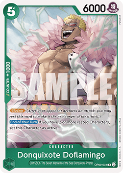 (031) One Piece TCG OP09: Emperors in the New World Single: Donquixote Doflamingo (OP09-031)  Rare