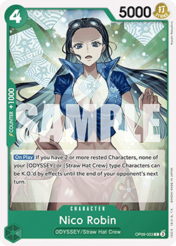 (033) One Piece TCG OP09: Emperors in the New World Single: Nico Robin (OP09-033)  Common