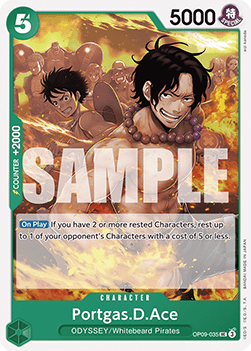 (035) One Piece TCG OP09: Emperors in the New World Single: Portgas.D.Ace (OP09-035)  Uncommon