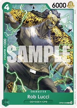 (038) One Piece TCG OP09: Emperors in the New World Single: Rob Lucci (OP09-038)  Common