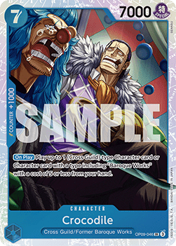 (046) One Piece TCG OP09: Emperors in the New World Single: Crocodile (OP09-046) (V.1)  Super Rare