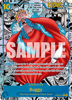 (051) One Piece TCG OP09: Emperors in the New World Single: Buggy (OP09-051) (V.4)  Manga Rare