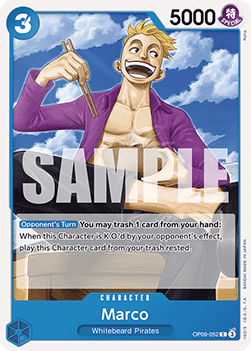 (052) One Piece TCG OP09: Emperors in the New World Single: Marco (OP09-052)  Common
