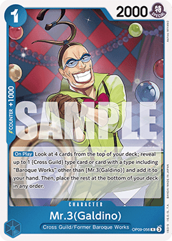(056) One Piece TCG OP09: Emperors in the New World Single: Mr.3(Galdino) (OP09-056)  Rare