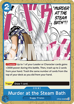 (059) One Piece TCG OP09: Emperors in the New World Single: Murder at the Steam Bath (OP09-059)  Uncommon