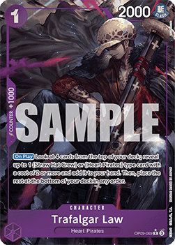 (069) One Piece TCG OP09: Emperors in the New World Single: Trafalgar Law (OP09-069) (V.2)  Alternate Art