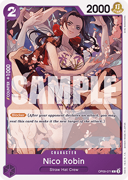 (071) One Piece TCG OP09: Emperors in the New World Single: Nico Robin (OP09-071)  Common