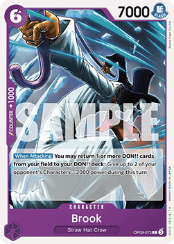 (073) One Piece TCG OP09: Emperors in the New World Single: Brook (OP09-073)  Common