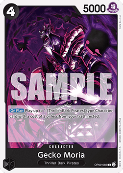 (085) One Piece TCG OP09: Emperors in the New World Single: Gecko Moria (OP09-085)  Common