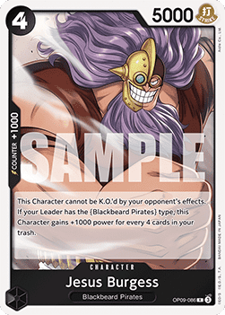 (086) One Piece TCG OP09: Emperors in the New World Single: Jesus Burgess (OP09-086)  Rare