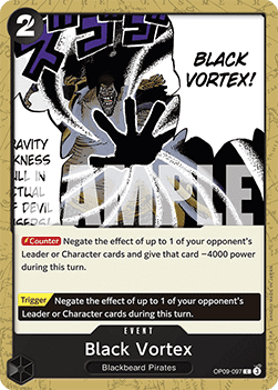(097) One Piece TCG OP09: Emperors in the New World Single: Black Vortex (OP09-097)  Common