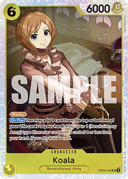 (103) One Piece TCG OP09: Emperors in the New World Single: Koala (OP09-103) (V.1)  Super Rare