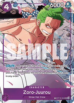 (ST18-004) One Piece TCG OP09: Emperors in the New World Single: Zoro-Juurou (ST18-004)  Treasure Rare