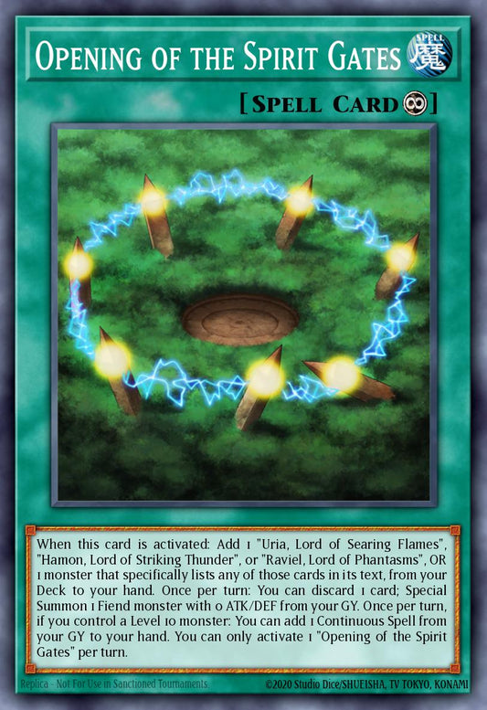 (019) YuGiOh TCG MP24: 25th Anniversary Tin: Dueling Mirrors Single: Opening of the Spirit Gates  Quarter Century Secret Rare