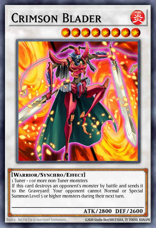 (161) YuGiOh TCG RA04: Quarter Century Stampede Single: Crimson Blader (V.1 - Platinum Secret Rare)  Platinum Secret Rare