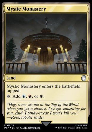 (803) Magic The Gathering Universes Beyond: Fallout: Extras Single: Mystic Monastery  Holo Uncommon