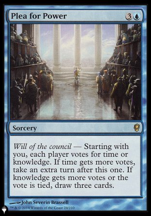 (024) Magic The Gathering The List Single: Plea for Power  Rare