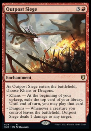 (804) Magic The Gathering Commander Legends: Battle for Baldur's Gate: Extras Single: Outpost Siege  Rare