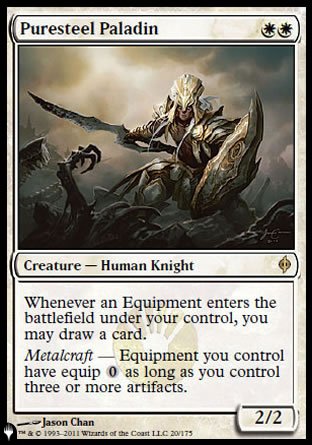 (020) Magic The Gathering The List Single: Puresteel Paladin  Rare