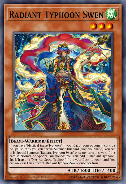 (014) YuGiOh TCG DOOD: Doom of Dimensions Single: Radiant Typhoon Swen (V.2 - Starlight Rare)  Starlight Rare