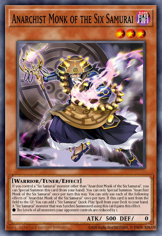 (245) YuGiOh TCG MP25: 2025 Mega-Pack Tin Single: Anarchist Monk of the Six Samurai  Ultra Rare