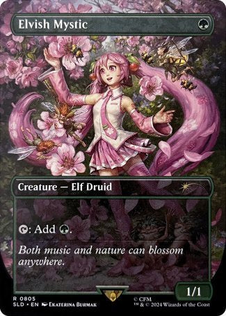 (805) Magic The Gathering Secret Lair Drop Series Single: Elvish Mystic Holo Rare
