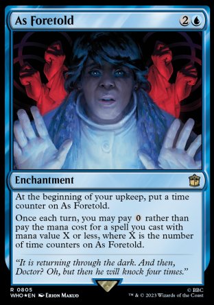 (805) Magic The Gathering Universes Beyond: Doctor Who: Extras Single: As Foretold (V.2) Holo Rare