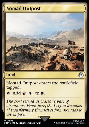 (805) Magic The Gathering Universes Beyond: Fallout: Extras Single: Nomad Outpost  Holo Uncommon