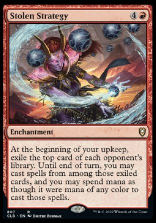 (807) Magic The Gathering Commander Legends: Battle for Baldur's Gate: Extras Single: Stolen Strategy  Rare