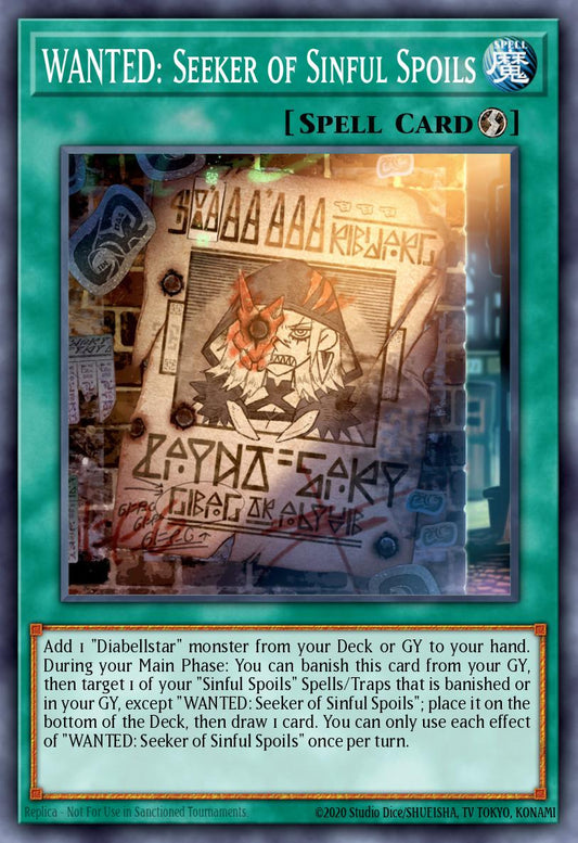(122) YuGiOh TCG MP24: 25th Anniversary Tin: Dueling Mirrors Single: WANTED: Seeker of Sinful Spoils  Secret Rare