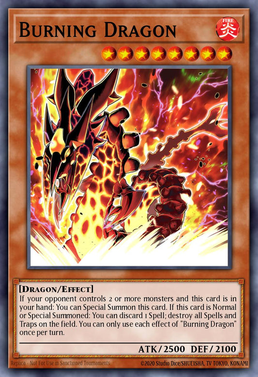 (251) YuGiOh TCG MP24: 25th Anniversary Tin: Dueling Mirrors Single: Burning Dragon  Ultra Rare