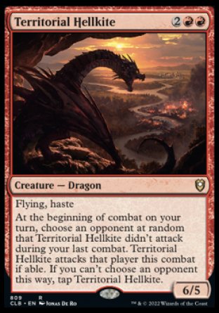 (809) Magic The Gathering Commander Legends: Battle for Baldur's Gate: Extras Single: Territorial Hellkite  Rare