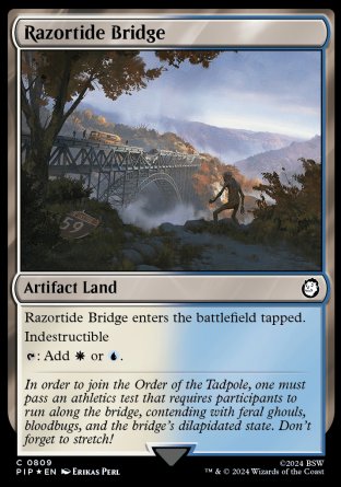 (809) Magic The Gathering Universes Beyond: Fallout: Extras Single: Razortide Bridge  Holo Common
