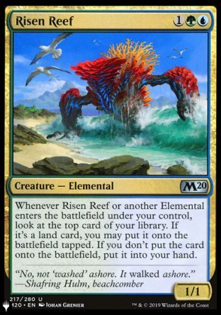 (217) Magic The Gathering The List Single: Risen Reef  Uncommon