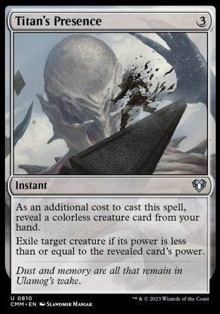 (810) Magic The Gathering Commander Masters: Extras Single: Titan's Presence  Uncommon