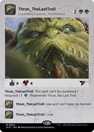 (810) Magic The Gathering Secret Lair Drop Series Single: Thrun, the Last Troll Holo Mythic