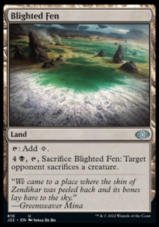 (810) Magic The Gathering Jumpstart 2022 Single: Blighted Fen  Uncommon