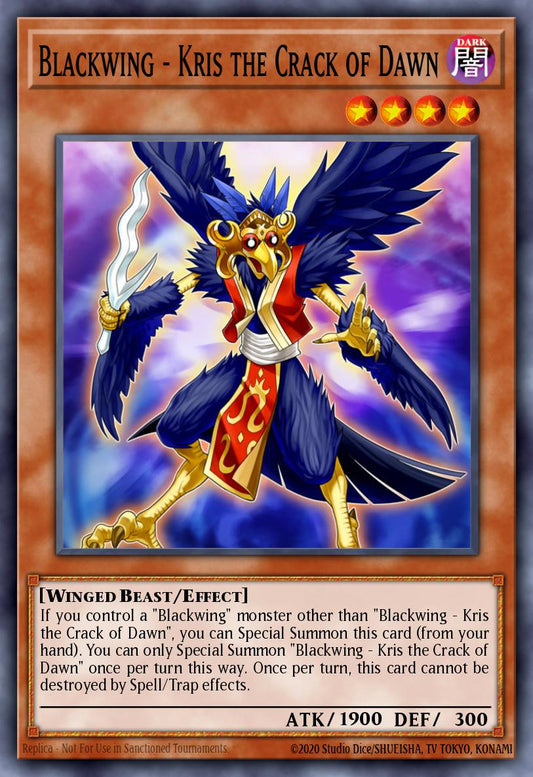 (006) YuGiOh TCG PGL2: Premium Gold 2 Single: Blackwing - Kris the Crack of Dawn  Gold Secret Rare