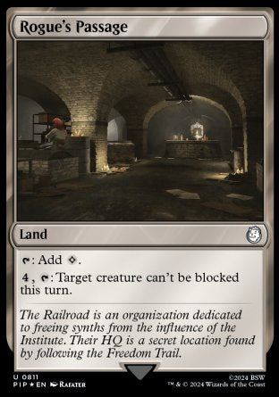 (811) Magic The Gathering Universes Beyond: Fallout: Extras Single: Rogue's Passage  Holo Uncommon