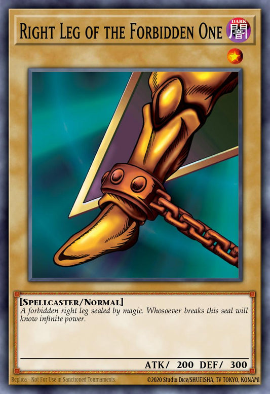 (002) YuGiOh TCG MP24: 25th Anniversary Tin: Dueling Mirrors Single: Right Leg of the Forbidden One  Quarter Century Secret Rare