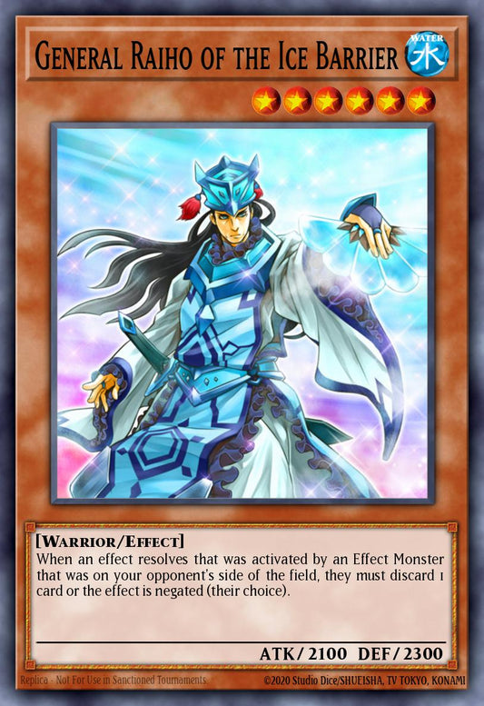 (046) YuGiOh TCG HAC1: Hidden Arsenal: Chapter 1 Single: General Raiho of the Ice Barrier (V.2 - Parallel Rare)  Parallel Rare