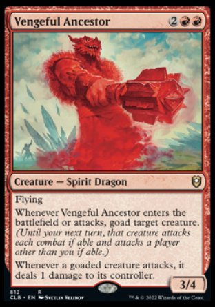 (812) Magic The Gathering Commander Legends: Battle for Baldur's Gate: Extras Single: Vengeful Ancestor  Rare