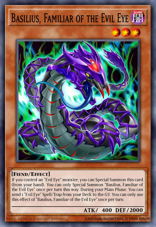 (235) YuGiOh TCG MP20: 2020 Tin of Lost Memories Mega Pack Single: Basilius, Familiar of the Evil Eye  Common
